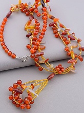 картинка Бусы Сердолик 62 см от магазина Wolves