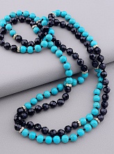 картинка Бусы Бирюза Чешский хрусталь 130 см от магазина Wolves