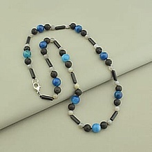 картинка Бусы 'SUNSTONES' Лава Агат 64 см от магазина Wolves