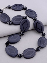 картинка Бусы Агат Чешский хрусталь 57 см от магазина Wolves