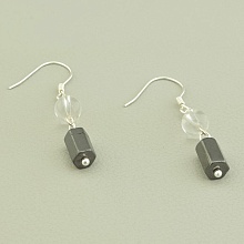 картинка Серьги 'SUNSTONES' Горный хрусталь Серебро(925) от магазина Wolves