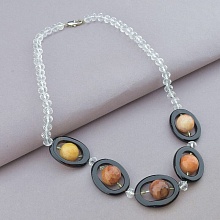 картинка Бусы Агат Солнечный камень Чешский хрусталь 55 см от магазина Wolves