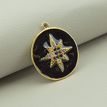 картинка Кулон Фианит 25х25 (позолота 18к (лимонная)) от магазина Wolves