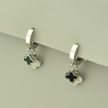 картинка Серьги 'Stainless Steel' Эмаль (родий) от магазина Wolves