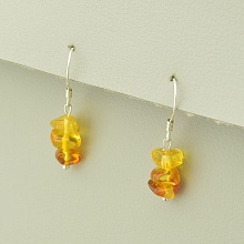 картинка Серьги 'SUNSTONES' Янтарь Серебро(925) от магазина Wolves