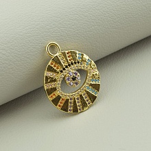 картинка Кулон Фианит 20х20 (позолота 18к (лимонная)) от магазина Wolves