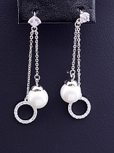 картинка Серьги 'XUPING' Майорка (родий) от магазина Wolves