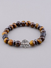 картинка Браслет 'SUNSTONES' Тигровый глаз Гематит 18 см от магазина Wolves