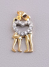 картинка Кулон 'XUPING' Фианит  (позолота-родий) от магазина Wolves