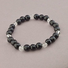 картинка Браслет 'SUNSTONES' Агат Горный хрусталь 19 см от магазина Wolves