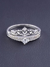 картинка Кольцо 'Big Dipper' Фианит (родий) от магазина Wolves