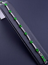 картинка Браслет 'XUPING' Фианит 17 см (родий) от магазина Wolves