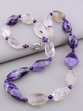 картинка Бусы Аметист Раухтопаз 67 см от магазина Wolves