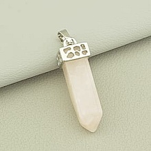 картинка Кулон Розовый кварц 37x10мм от магазина Wolves