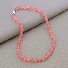 картинка Бусы розовые из халцедона от магазина Wolves