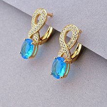 картинка Серьги Фианит 'XUPING' (позолота 18к) от магазина Wolves