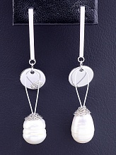 картинка Серьги Жемчуг 'XUPING' (родий) от магазина Wolves