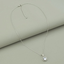 картинка Подвеска 'Saiya' Фианит 40 см (родий) от магазина Wolves