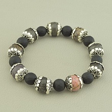 картинка Браслет 'SUNSTONES' Родонит Шунгит 16 см от магазина Wolves
