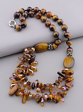 картинка Бусы Тигровый глаз 52 см от магазина Wolves