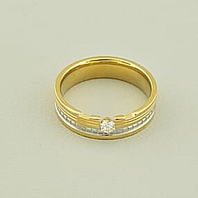 картинка Кольцо 'XUPING' Фианит (позолота-родий) от магазина Wolves