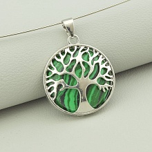 картинка Кулон Малахит 30x25мм от магазина Wolves