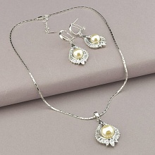 картинка Подвеска+Серьги 'Winniana' Майорка Фианит 45 см от магазина Wolves