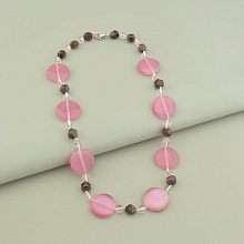 картинка Бусы 'SUNSTONES' Гранат Горный хрусталь Кошачий глаз 46 см от магазина Wolves