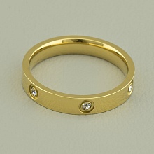 картинка Кольцо 'XUPING' Фианит (позолота 18к (лимонная)) от магазина Wolves