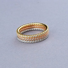 картинка Кольцо 'XUPING' Фианит (позолота-родий) от магазина Wolves