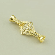 картинка Замочек Фианит 35х13мм (позолота 18к (лимонная)) от магазина Wolves