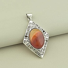 картинка Кулон Сердолик 50x35мм от магазина Wolves