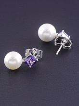 картинка Серьги 'XUPING' Майорка (родий) от магазина Wolves