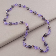 картинка Бусы 'SUNSTONES' Аметист Серебро(925) 70 см от магазина Wolves