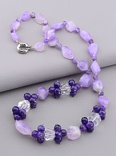 картинка Бусы Аметист Горный хрусталь 62 см от магазина Wolves