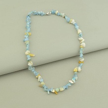 картинка Бусы 'SUNSTONES' Аквамарин Яшма 45 см от магазина Wolves