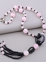 картинка Бусы Розовый кварц Агат 50 см от магазина Wolves