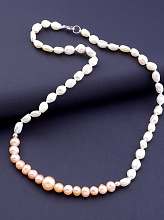 картинка Бусы 'SUNSTONES' Жемчуг Серебро(925) 45 см от магазина Wolves