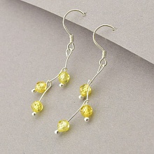 картинка Серьги 'SUNSTONES' Циркон Серебро(925) от магазина Wolves