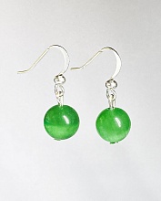 картинка Элитные Серьги Кошачий глаз (зелёный) №1 от магазина Wolves