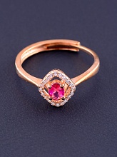 картинка Кольцо позолоченное с рубином от магазина Wolves