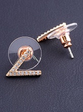 картинка Серьги 'Big Dipper' Фианит (позолота 18к) от магазина Wolves