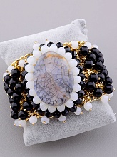 картинка Браслет Агат Чешский хрусталь 20 см от магазина Wolves