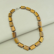 картинка Бусы Тигровый глаз 52 см от магазина Wolves