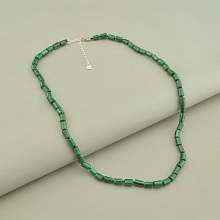 картинка Бусы 'SUNSTONES' Малахит Серебро(925) 45 см от магазина Wolves