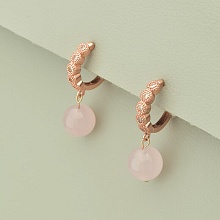 картинка Серьги 'SUNSTONES' Морганит  (позолота 18к (розовая)) от магазина Wolves