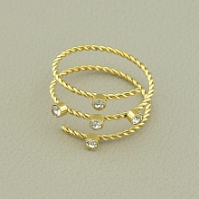 картинка Кольцо 'XUPING' Фианит (позолота 18к (лимонная)) от магазина Wolves