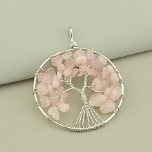картинка Кулон Розовый кварц 60x50мм от магазина Wolves