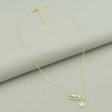 картинка Подвеска 'Saiya' Фианит 42 см (позолота 18к (лимонная)) от магазина Wolves