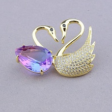 картинка Брошь 'XUPING' Фианит  (позолота 18к (лимонная)) от магазина Wolves